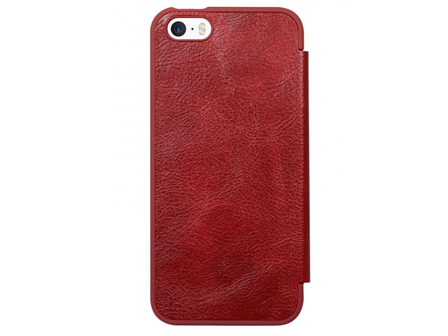 Чехол G-Case Business Series для Apple iPhone SE (красный, кожаный)