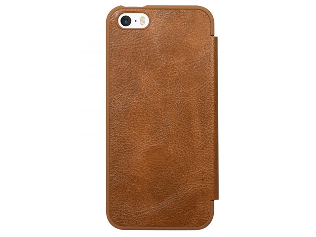 Чехол G-Case Business Series для Apple iPhone SE (коричневый, кожаный)