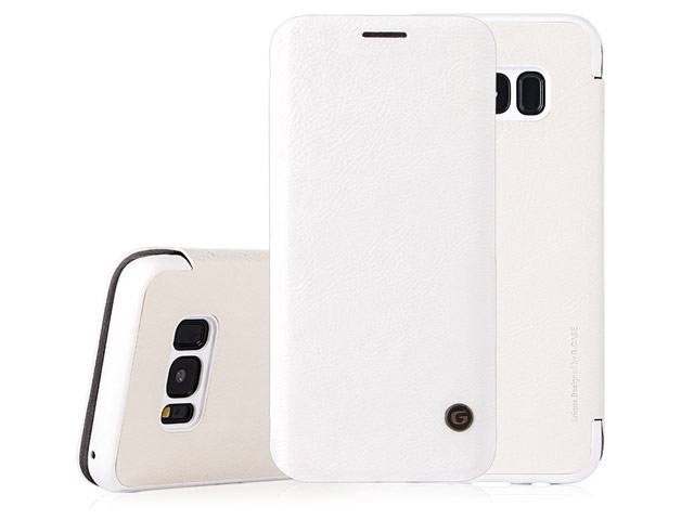 Чехол G-Case Business Series для Samsung Galaxy S8 (белый, кожаный)