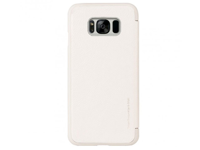 Чехол G-Case Business Series для Samsung Galaxy S8 (белый, кожаный)