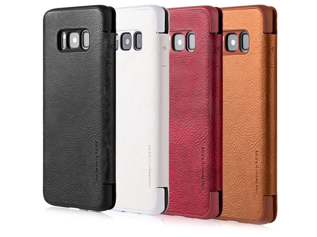 Чехол G-Case Business Series для Samsung Galaxy S8 (белый, кожаный)
