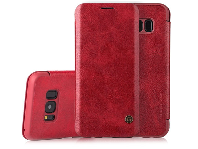 Чехол G-Case Business Series для Samsung Galaxy S8 (красный, кожаный)