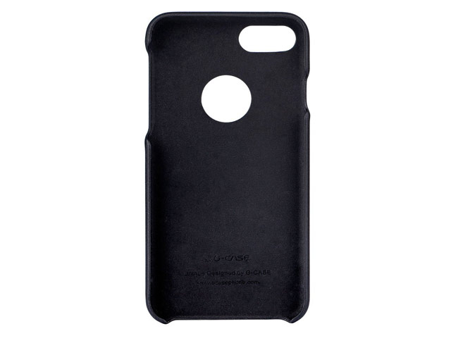 Чехол G-Case Noble Series для Apple iPhone 7 (черный, кожаный)