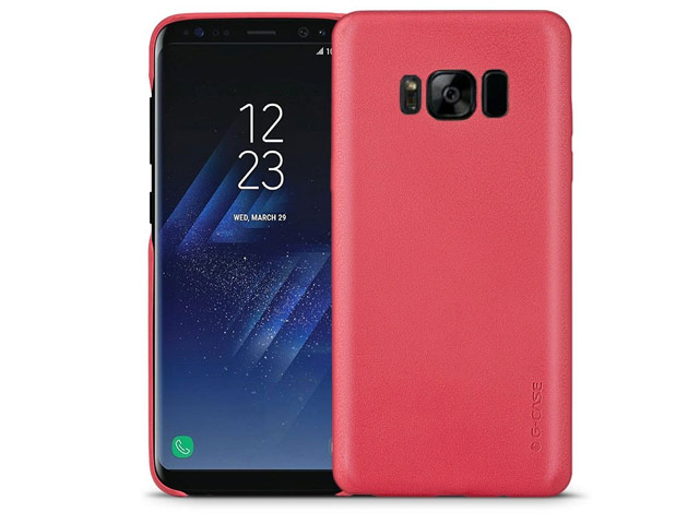 Чехол G-Case Noble Series для Samsung Galaxy S8 (красный, кожаный)