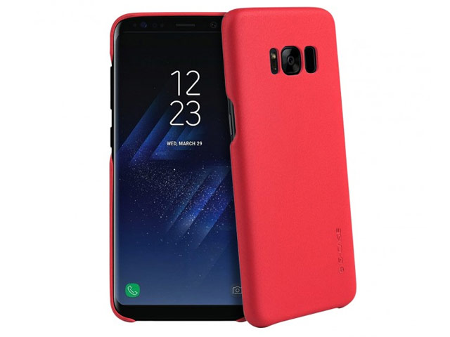 Чехол G-Case Noble Series для Samsung Galaxy S8 (красный, кожаный)