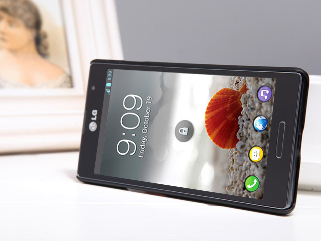 Чехол Nillkin Hard case для LG Optimus L9 P765 (черный, пластиковый)