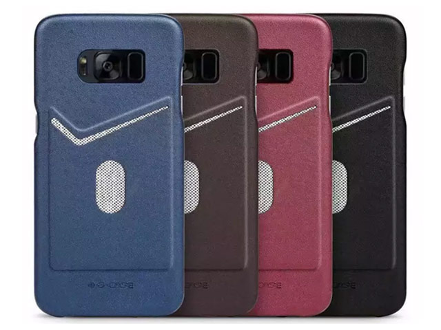 Чехол G-Case Jazz Series для Samsung Galaxy S8 (синий, кожаный)