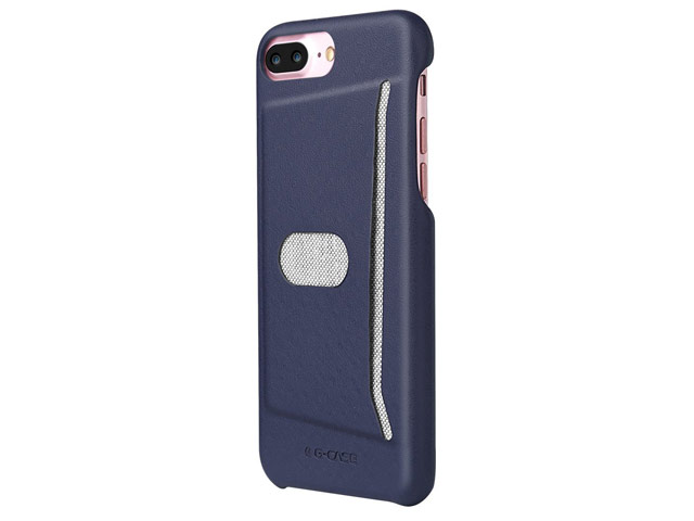 Чехол G-Case Jazz Series для Apple iPhone 7 plus (синий, кожаный)