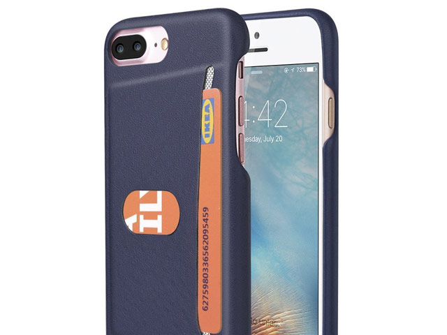 Чехол G-Case Jazz Series для Apple iPhone 7 plus (синий, кожаный)