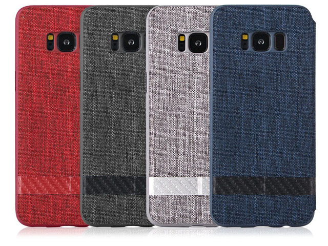 Чехол G-Case Funky Series для Samsung Galaxy S8 (красный, матерчатый)