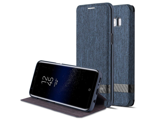 Чехол G-Case Funky Series для Samsung Galaxy S8 (синий, матерчатый)