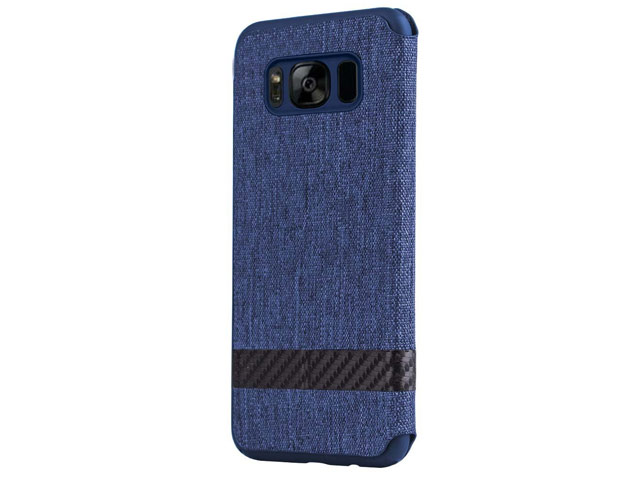 Чехол G-Case Funky Series для Samsung Galaxy S8 (синий, матерчатый)