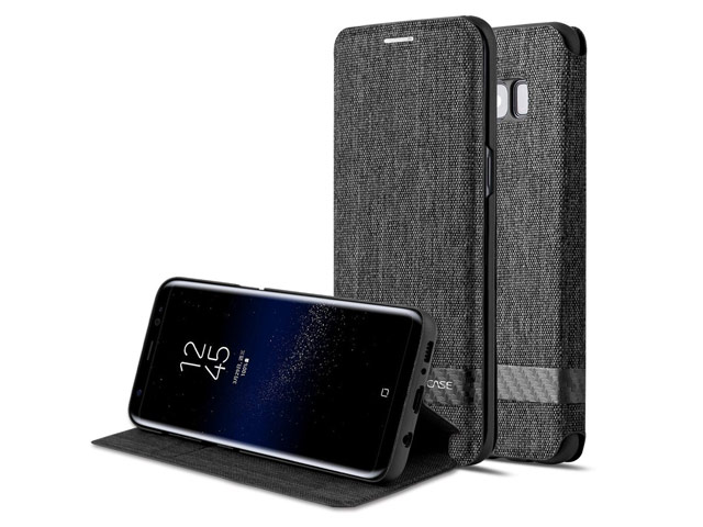 Чехол G-Case Funky Series для Samsung Galaxy S8 plus (темно-серый, матерчатый)