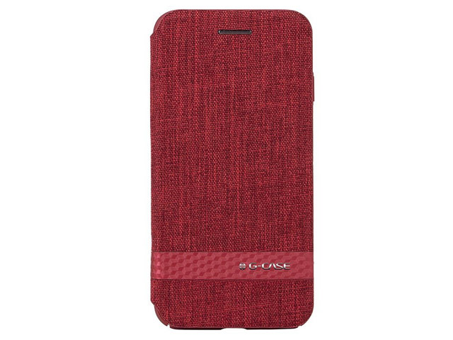 Чехол G-Case Funky Series для Apple iPhone 7 plus (красный, матерчатый)