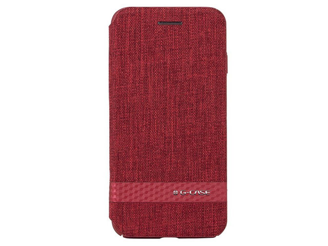 Чехол G-Case Funky Series для Apple iPhone 7 plus (красный, матерчатый)