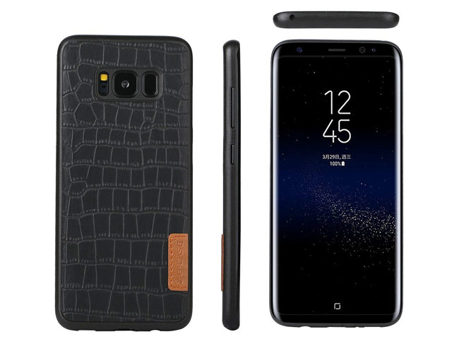 Чехол G-Case Dark Series для Samsung Galaxy S8 (Crocodile Skin, кожаный)