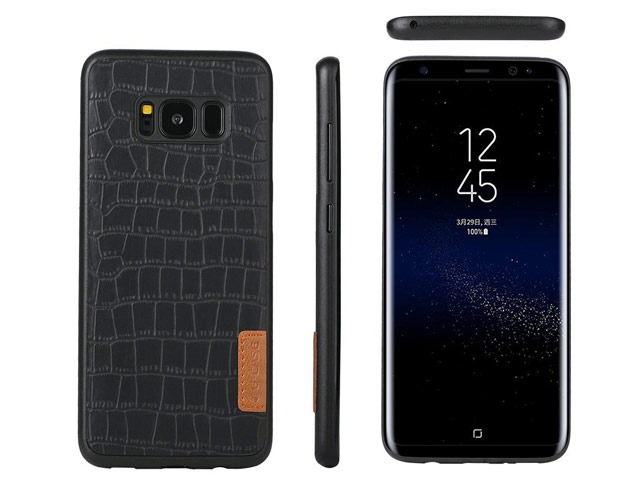 Чехол G-Case Dark Series для Samsung Galaxy S8 plus (Crocodile Skin, кожаный)