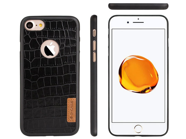 Чехол G-Case Dark Series для Apple iPhone 7 (Crocodile Skin, кожаный)