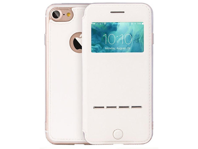 Чехол G-Case Sense Series для Apple iPhone 7 (белый, кожаный)