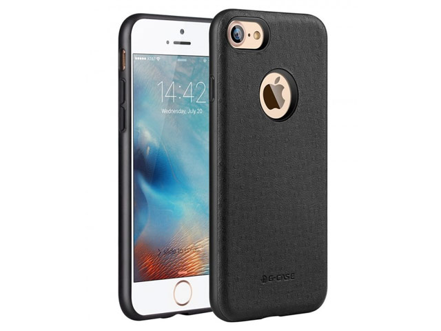 Чехол G-Case Duke Series для Apple iPhone 7 (черный, кожаный)