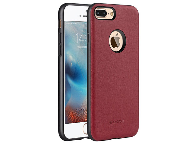Чехол G-Case Duke Series для Apple iPhone 7 plus (красный, кожаный)