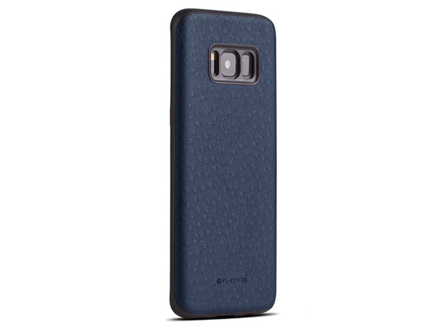 Чехол G-Case Duke Series для Samsung Galaxy S8 (синий, кожаный)