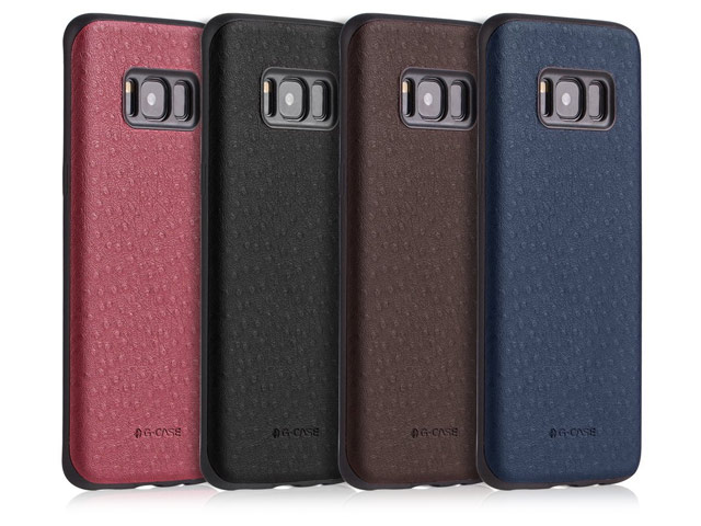 Чехол G-Case Duke Series для Samsung Galaxy S8 (синий, кожаный)