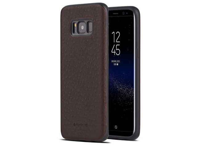 Чехол G-Case Duke Series для Samsung Galaxy S8 (коричневый, кожаный)