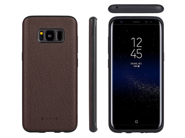 Чехол G-Case Duke Series для Samsung Galaxy S8 (коричневый, кожаный)