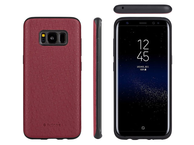 Чехол G-Case Duke Series для Samsung Galaxy S8 plus (красный, кожаный)