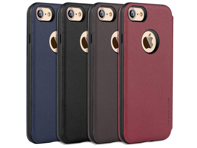 Чехол G-Case Duke Flip Series для Apple iPhone 7 (черный, кожаный)