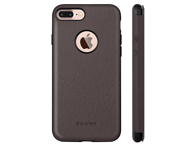 Чехол G-Case Duke Flip Series для Apple iPhone 7 plus (коричневый, кожаный)