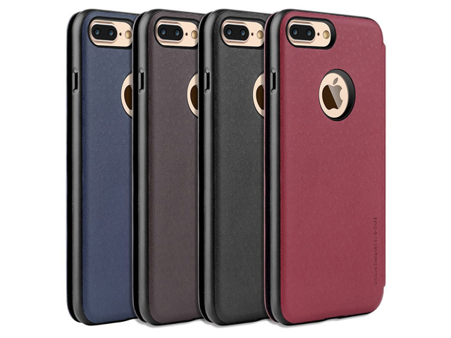 Чехол G-Case Duke Flip Series для Apple iPhone 7 plus (коричневый, кожаный)