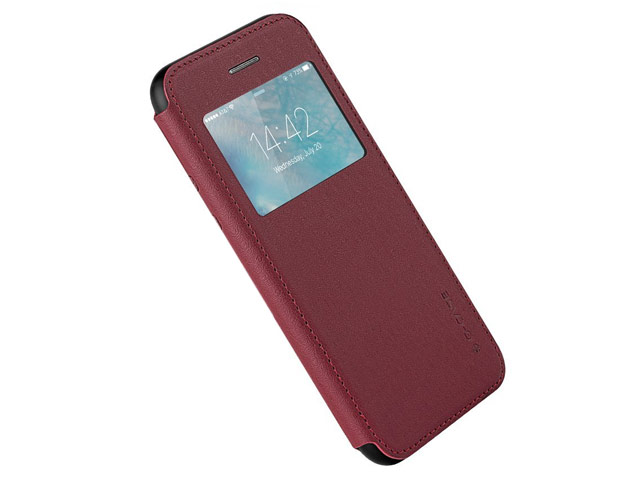 Чехол G-Case Duke Flip Series для Apple iPhone 7 plus (красный, кожаный)