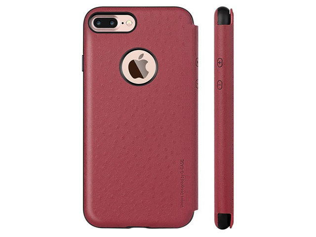 Чехол G-Case Duke Flip Series для Apple iPhone 7 plus (красный, кожаный)