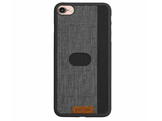 Чехол G-Case Canvas Series для Apple iPhone 7 (темно-серый, матерчатый)