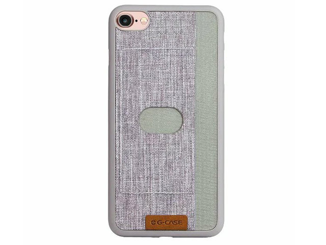 Чехол G-Case Canvas Series для Apple iPhone 7 (серый, матерчатый)