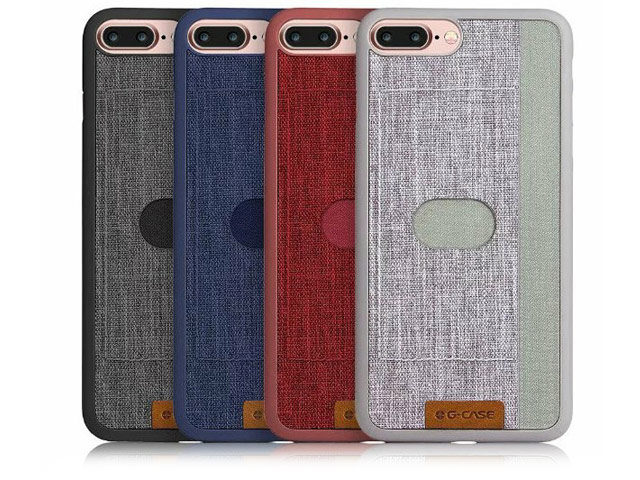Чехол G-Case Canvas Series для Apple iPhone 7 plus (темно-серый, матерчатый)