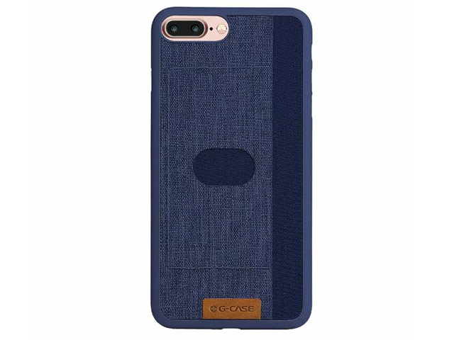 Чехол G-Case Canvas Series для Apple iPhone 7 plus (синий, матерчатый)