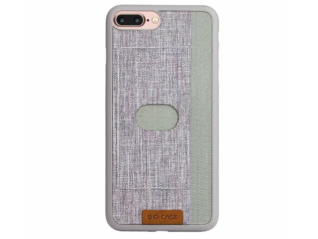 Чехол G-Case Canvas Series для Apple iPhone 7 plus (серый, матерчатый)