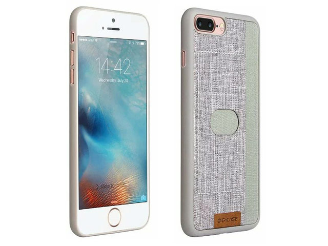 Чехол G-Case Canvas Series для Apple iPhone 7 plus (серый, матерчатый)