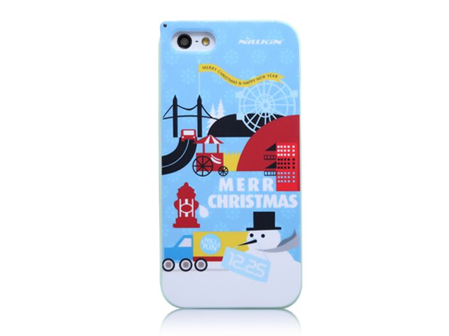 Чехол Nillkin Impression Merry Christmas для Apple iPhone 5 (голубой, пластиковый)