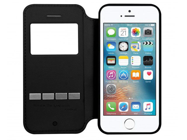Чехол G-Case Sense Series для Apple iPhone SE (черный, кожаный)