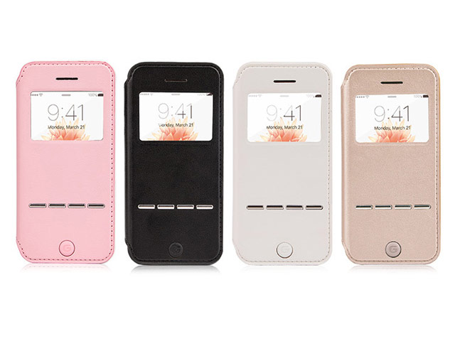 Чехол G-Case Sense Series для Apple iPhone SE (черный, кожаный)