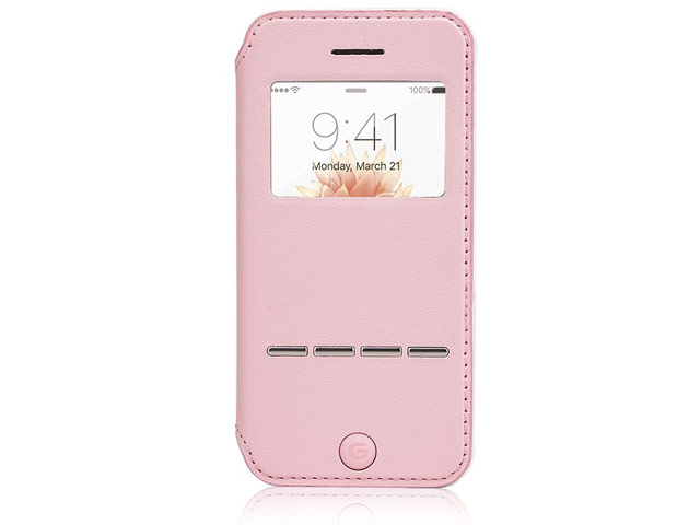 Чехол G-Case Sense Series для Apple iPhone SE (розовый, кожаный)