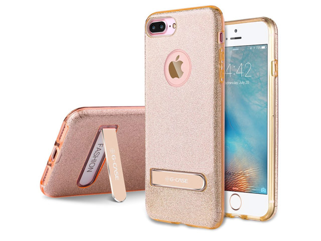 Чехол G-Case Sparking Series для Apple iPhone 7 plus (золотистый, гелевый)