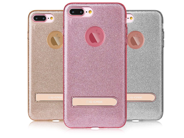 Чехол G-Case Sparking Series для Apple iPhone 7 plus (серебристый, гелевый)