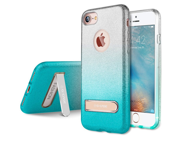 Чехол G-Case Sparking Plus Series для Apple iPhone 7 (голубой, гелевый)