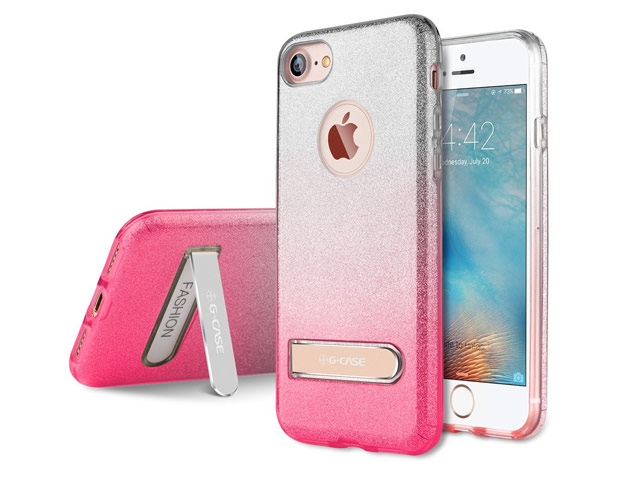 Чехол G-Case Sparking Plus Series для Apple iPhone 7 (розовый, гелевый)