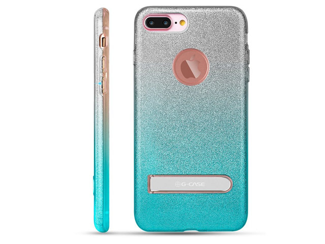 Чехол G-Case Sparking Plus Series для Apple iPhone 7 plus (голубой, гелевый)